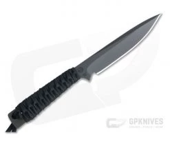 M. Strider Knives WP Hand Ground Spear Point Black PSF27 Black Paracord 0123 -Camping Knives best sale 0123 3 4