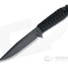 M. Strider Knives WP Hand Ground Clip Point Black PSF27 Black Paracord
