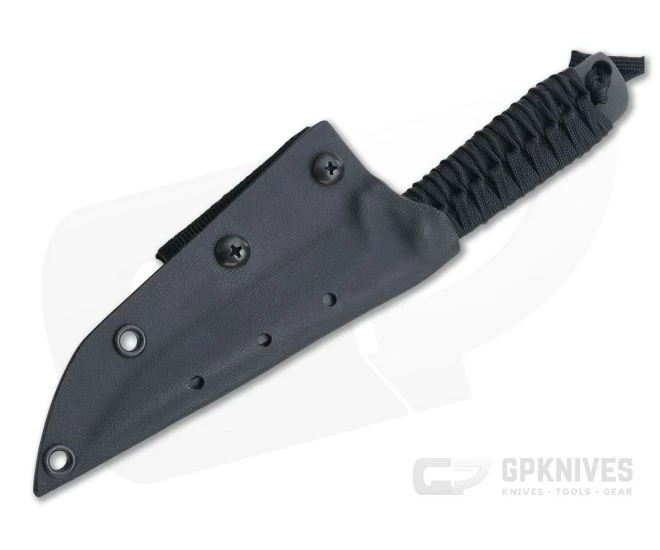 M. Strider Knives WP Hand Ground Clip Point Black PSF27 Black Paracord 2 M. Strider Knives WP Hand Ground Clip Point Black PSF27 Black Paracord - Image 2