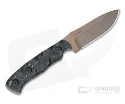 Dawson Knives Huntsman Arizona Copper 3V Gold Fleck Carbon Fiber Fixed Blade -Camping Knives best sale 02954 3