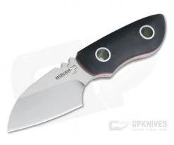 Boker Plus PryMini Pro Vox Stonewashed D2 Black G10 Fixed Blade Neck Knife 02BO017