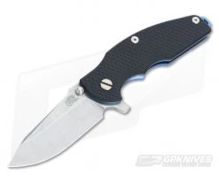 Hinderer Knives Jurassic 3.25" Black G10 SpearPoint Blue Ano