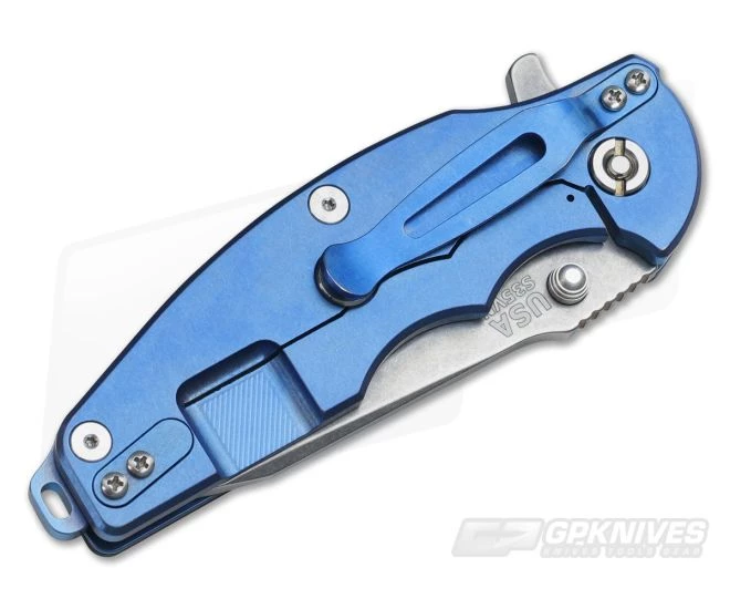 Hinderer Knives Jurassic 3.25" Black G10 SpearPoint Blue Ano 2 Hinderer Knives Jurassic 3.25" Black G10 SpearPoint Blue Ano - Image 2