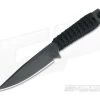 M. Strider Knives WP Hand Ground Clip Point Black ATS-34 Paracord Wrap 052