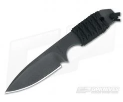 M. Strider Knives WP Hand Ground Drop Point Black ATS-34 Paracord Wrap 053
