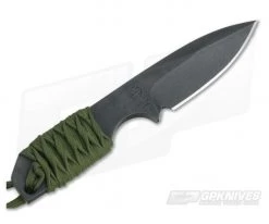 M. Strider Knives WP Hand Ground Spear Point Black ATS-34 Green Paracord Wrap 057 -Camping Knives best sale 057 3 3