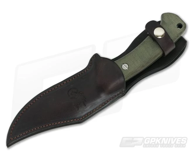 Hinderer Ranch Bowie Black Stonewash DLC CPM-3V Green Micarta Fixed Blade 2 Hinderer Ranch Bowie Black Stonewash DLC CPM-3V Green Micarta Fixed Blade - Image 2