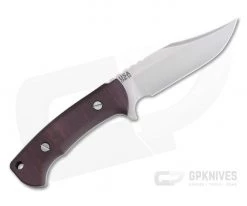 Hinderer Ranch Bowie Stonewashed CPM-3V Burgundy Micarta Fixed Blade -Camping Knives best sale 0709 3