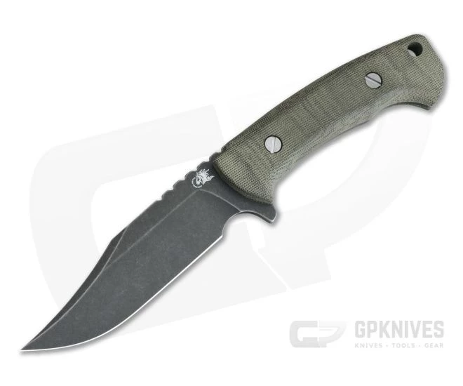 Hinderer Ranch Bowie Battle Black CPM-3V Green Micarta Fixed Blade 1 Hinderer Ranch Bowie Battle Black CPM-3V Green Micarta Fixed Blade