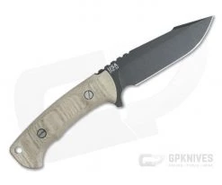 Hinderer Ranch Harpoon Spanto Battle Black CPM-3V Natural Micarta Fixed Blade -Camping Knives best sale 0834 3
