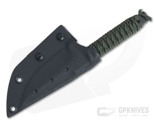 M. Strider Knives WP Hand Ground Spear Point Black PSF27 Green Paracord 2 M. Strider Knives WP Hand Ground Spear Point Black PSF27 Green Paracord - Image 2
