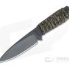 M. Strider Knives WP Hand Ground Spear Point Black PSF27 Camo Paracord