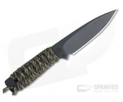 M. Strider Knives WP Hand Ground Spear Point Black PSF27 Camo Paracord -Camping Knives best sale 095 3