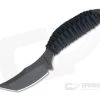 M. Strider Knives WP Hand Ground Trailing Point Tanto Black PSF27 Black Paracord