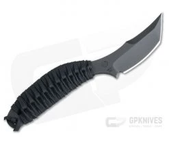 M. Strider Knives WP Hand Ground Trailing Point Tanto Black PSF27 Black Paracord -Camping Knives best sale 099 3