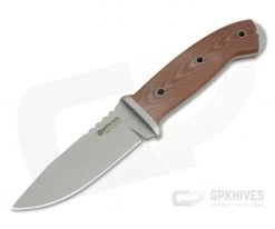 Boker Solingen T3 Blasted N690 Brown Linen Micarta Outdoor Fixed Blade 120665