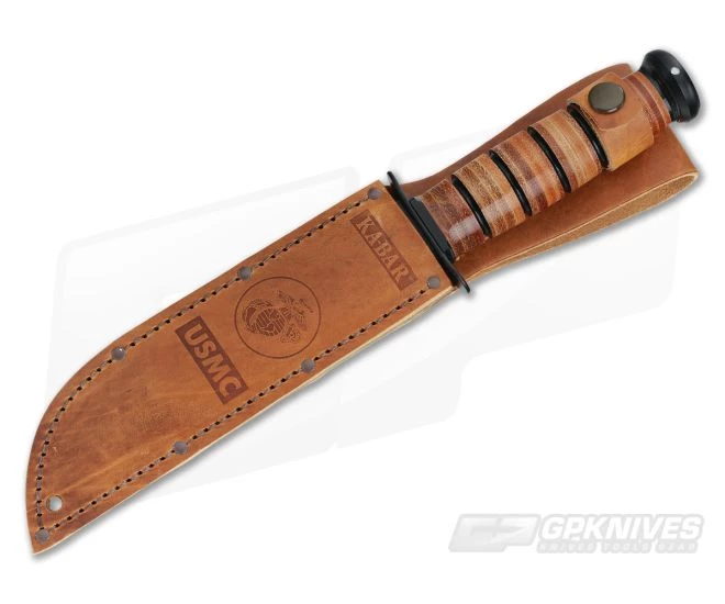 Kabar USMC Utility Knife Leather Handle 1217 2 Kabar USMC Utility Knife Leather Handle 1217 - Image 2