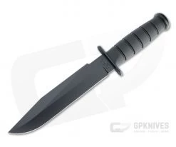Kabar Fighter Plain Edge Black 1095 Kraton Fixed Blade 1269