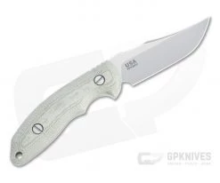 Hinderer Emmett Bowie Stonewashed 20CV OD Green Micarta Fixed Blade 1278 -Camping Knives best sale 1278 3
