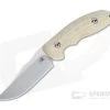 Hinderer Emmett Bowie Stonewashed 20CV Natural Micarta Fixed Blade 1279