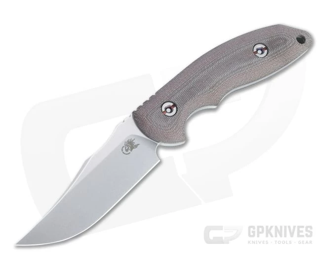 Hinderer Emmett Bowie Stonewashed 20CV Burgundy Micarta Fixed Blade 1280 1 Hinderer Emmett Bowie Stonewashed 20CV Burgundy Micarta Fixed Blade 1280