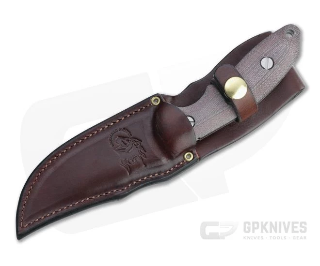 Hinderer Emmett Bowie Stonewashed 20CV Burgundy Micarta Fixed Blade 1280 2 Hinderer Emmett Bowie Stonewashed 20CV Burgundy Micarta Fixed Blade 1280 - Image 2