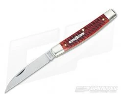 Tidioute Cutlery #13 Whip Wharncliffe Rust Red Bone