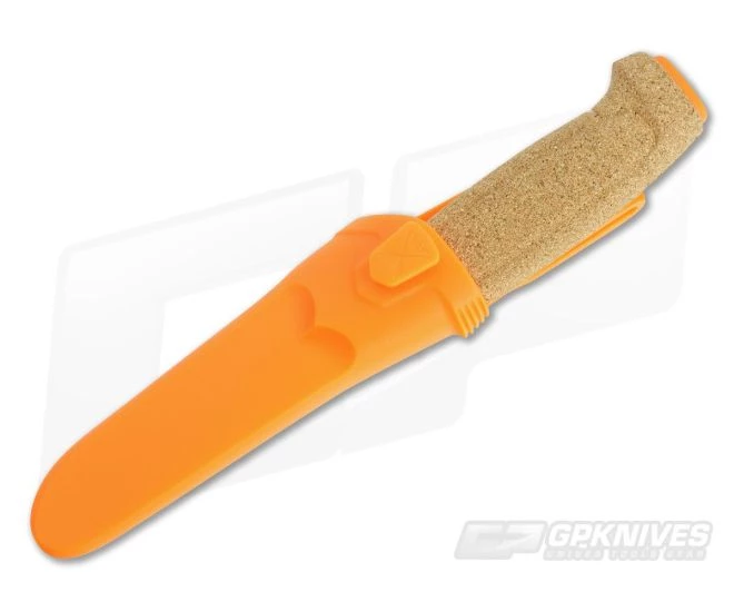 Mora of Sweden Orange Floating Cork Serrated Blunt Tip Fixed Knife 13131 2 Mora of Sweden Orange Floating Cork Serrated Blunt Tip Fixed Knife 13131 - Image 2