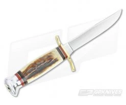 Linder Knives Farmer Carbon Steel Stag Handle 145309 -Camping Knives best sale 145309 3