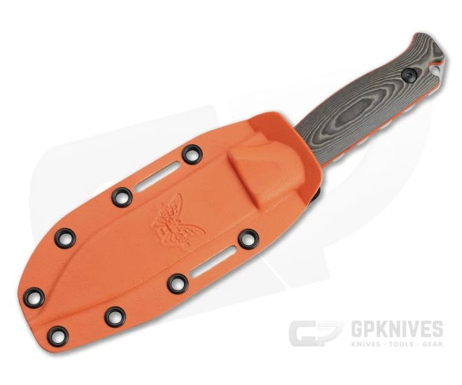 Benchmade Hunt Saddle Mountain Skinner Stonewashed S90V Richlite Orange G10 Fixed Blade Knife 15002-1 2 Benchmade Hunt Saddle Mountain Skinner Stonewashed S90V Richlite Orange G10 Fixed Blade Knife 15002-1 - Image 2