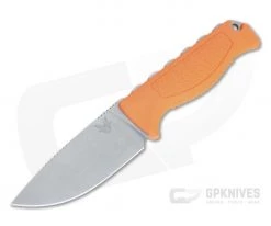 Benchmade Hunt Steep Country Stonewashed S30V Orange Santoprene Fixed Blade Knife 15006
