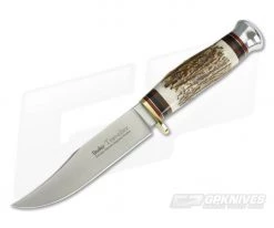 Linder Knives Large Traveller Bowie Stag Handle 190112