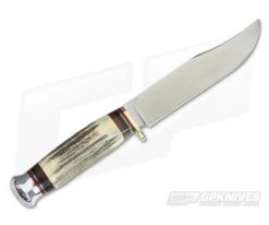 Linder Knives XL Traveller Bowie Stag Handle 190113 -Camping Knives best sale 190113 3