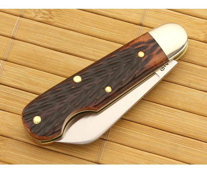 Tidioute Cutlery #25 Little Jack Burnt Orange Jig Bone 2 Tidioute Cutlery #25 Little Jack Burnt Orange Jig Bone - Image 2