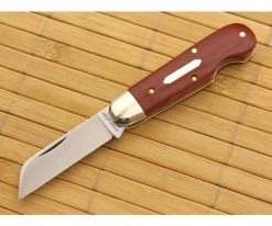 Tidioute Cutlery #25 Little Jack Red Linen Micarta