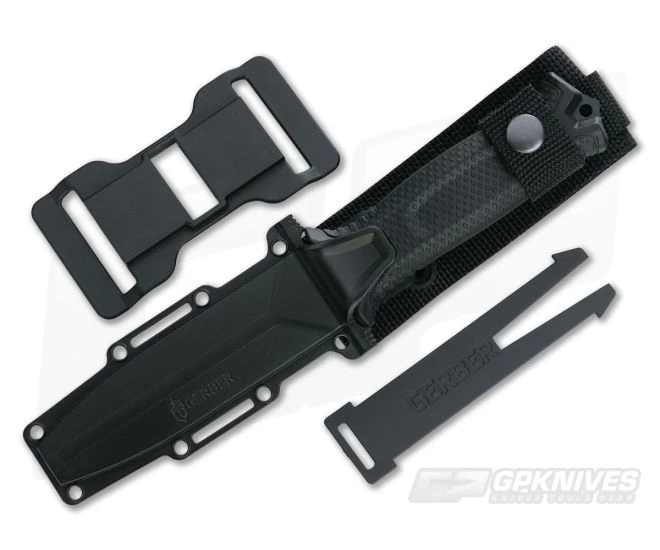 Gerber Strongarm Black Plain Edge Fixed Blade Knife 30-001038N 2 Gerber Strongarm Black Plain Edge Fixed Blade Knife 30-001038N - Image 2