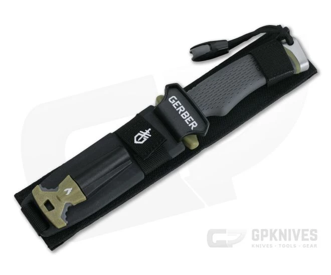 Gerber Ultimate Fixed Blade Stonewashed Partially Serrated Multi-Purpose Fixed Blade Knife 30-001829 2 Gerber Ultimate Fixed Blade Stonewashed Partially Serrated Multi-Purpose Fixed Blade Knife 30-001829 - Image 2