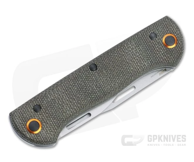 Benchmade Weekender Stonewashed S30V Canvas Micarta Two-Blade Slip Joint Folder 317-1 3 Benchmade Weekender Stonewashed S30V Canvas Micarta Two-Blade Slip Joint Folder 317-1 - Image 3