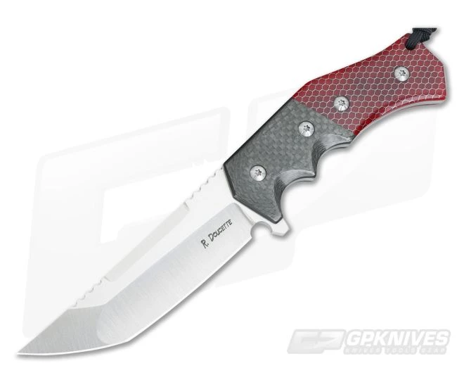Randy Doucette Shogun Red C-Tek and Carbon Fiber CPM 10V Fixed Blade with Gosolov Bead 1 Randy Doucette Shogun Red C-Tek and Carbon Fiber CPM 10V Fixed Blade with Gosolov Bead
