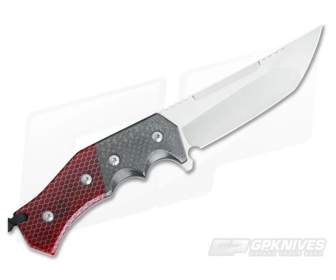 Randy Doucette Shogun Red C-Tek and Carbon Fiber CPM 10V Fixed Blade with Gosolov Bead 3 Randy Doucette Shogun Red C-Tek and Carbon Fiber CPM 10V Fixed Blade with Gosolov Bead - Image 3