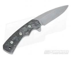 Steven Kelly C-4 Fighter Carbon Fiber Dark Tumbled Fixed Blade -Camping Knives best sale 3415 3
