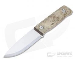 Marttiini Knives Tundra Gray Curly Birch Scandinavian Grind Full Tang Bushcraft Knife 352015