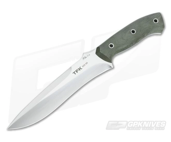 Mike Irie TFK Green Micarta Satin S35VN 1 Mike Irie TFK Green Micarta Satin S35VN