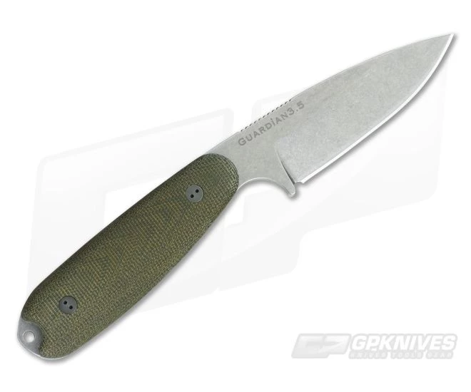 Bradford Guardian3.5 3D Green Micarta Sabre Ground Stonewash M390 3 Bradford Guardian3.5 3D Green Micarta Sabre Ground Stonewash M390 - Image 3