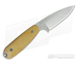 Bradford Guardian3.5 3D Natural Micarta Sabre Ground Stonewash M390 -Camping Knives best sale 35s 104 3