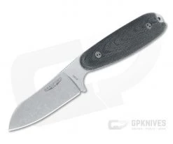 Bradford Guardian3.5 Sheepsfoot Stonewashed M390 3D Black Micarta Fixed Blade