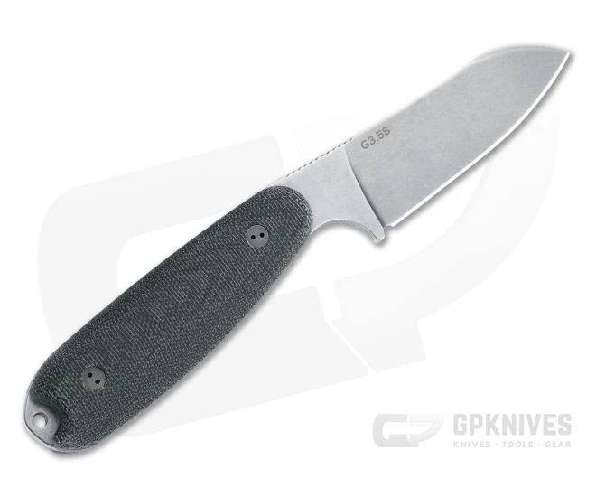 Bradford Guardian3.5 Sheepsfoot Stonewashed M390 3D Black Micarta Fixed Blade 3 Bradford Guardian3.5 Sheepsfoot Stonewashed M390 3D Black Micarta Fixed Blade - Image 3