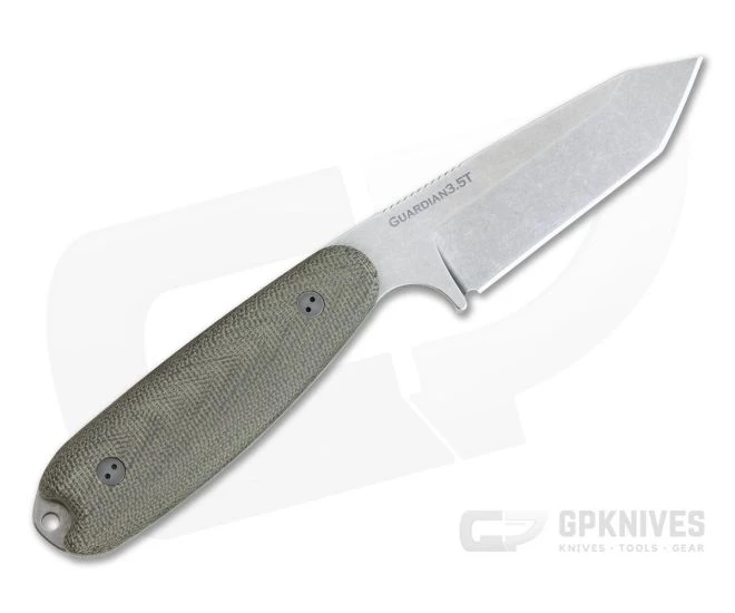 Bradford Guardian3.5 Tanto 3D OD Green Micarta Stonewashed M390 3 Bradford Guardian3.5 Tanto 3D OD Green Micarta Stonewashed M390 - Image 3