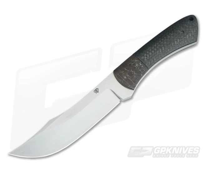 Aaron Frederick 3PS Scimitar CPM-154 Fixed Blade Damascus Bolster Carbon Fiber 1 Aaron Frederick 3PS Scimitar CPM-154 Fixed Blade Damascus Bolster Carbon Fiber