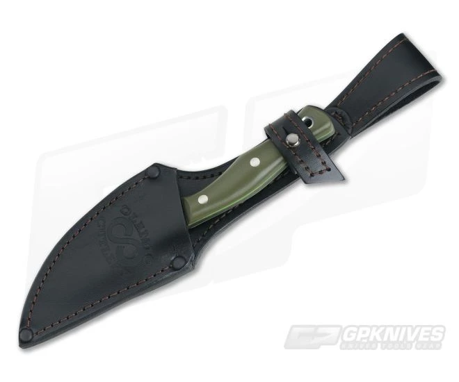 Olamic Cutlery Compact Hunter OD Green G10 HCVD Damascus Harpoon 2 Olamic Cutlery Compact Hunter OD Green G10 HCVD Damascus Harpoon - Image 2